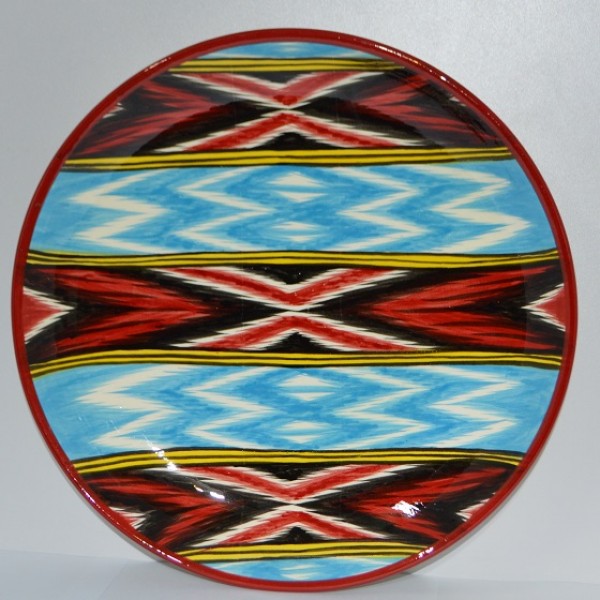 Ляган ручной работы с узором "Атлас" диаметром 32 см.