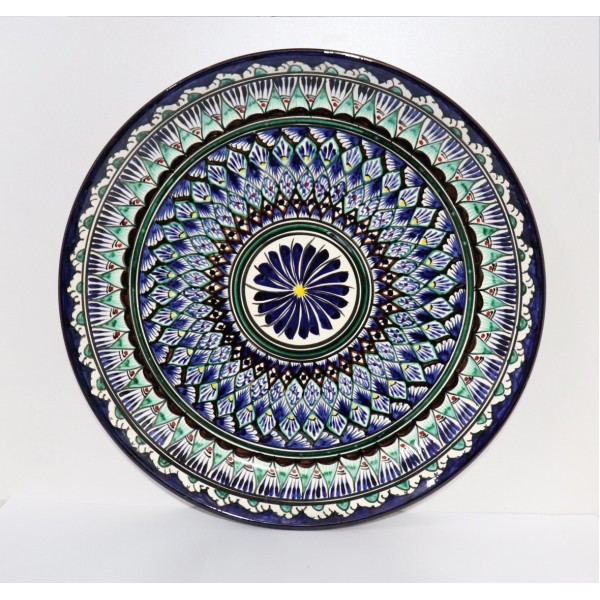 Накша синий (риштанский) 28 см - Керамическая посуда высокого качества